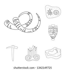 Isolated object of story and research sign. Collection of story and discovery vector icon for stock.