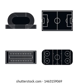 Isolated object of strategy and bullring symbol. Collection of strategy and arena vector icon for stock.