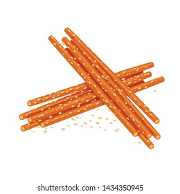 Isolated object of straw and snack logo. Collection of straw and appetizer vector icon for stock.