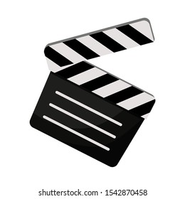 Isolated object of studio and clapper icon. Graphic of clapper and cinema stock symbol for web.