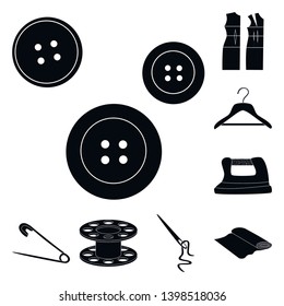 Isolated object of studio and industry sign. Set of studio and sewing stock symbol for web.
