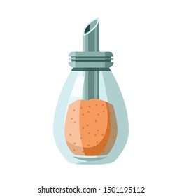 Isolated object of sugar dispenser logo. Sugar and shaker stock vector illustration.