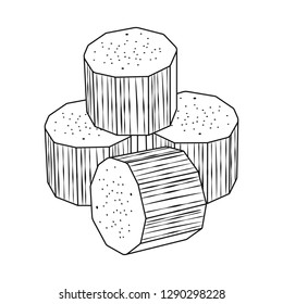 Isolated object of sugarcane and cane sign. Collection of sugarcane and field vector icon for stock.
