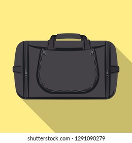 Isolated object of suitcase and baggage symbol. Set of suitcase and journey vector icon for stock.