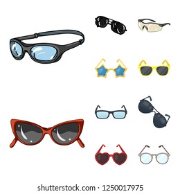 Isolated object of summer and beach sign. Collection of summer and fashion stock vector illustration.