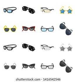 Isolated object of summer and beach sign. Set of summer and fashion stock symbol for web.