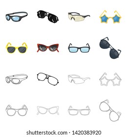 Isolated object of summer and beach sign. Set of summer and fashion vector icon for stock.