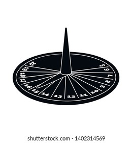 Isolated object of sundial and clock symbol. Set of sundial and time vector icon for stock.