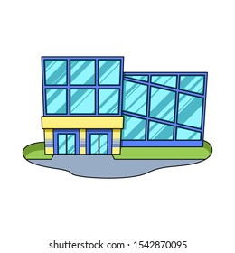 Isolated object of supermarket and modern logo. Graphic of emporium and shop stock vector illustration.