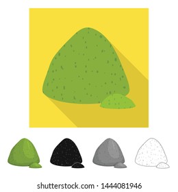 Isolated object of supplement and dried symbol. Collection of supplement and platensis stock symbol for web.