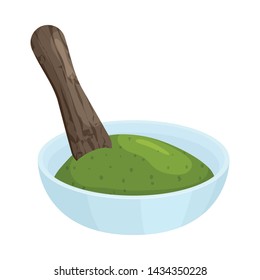 Isolated object of supplement and powder sign. Collection of supplement and mortar stock symbol for web.
