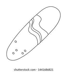 Isolated object of surfboard and surf logo. Collection of surfboard and summer vector icon for stock.