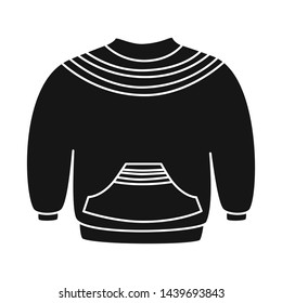 Isolated object of sweater and cozy logo. Set of sweater and winter vector icon for stock.