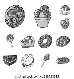 Isolated object of sweet and caramel symbol. Collection of sweet and culinary stock symbol for web.