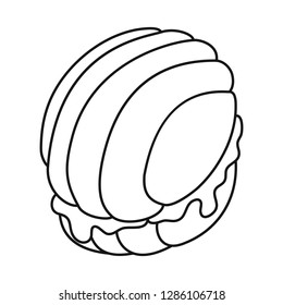 Isolated object of sweet and product symbol. Set of sweet and caramel vector icon for stock.