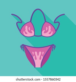 Isolated object of swimsuit and bikini icon. Web element of swimsuit and lingerie stock vector illustration.