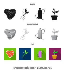 Isolated object of  and  symbol. Collection of  and  stock symbol for web.