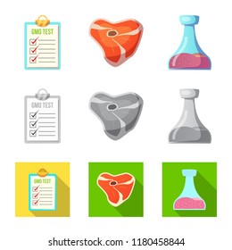 Isolated object of  and  symbol. Collection of  and  stock symbol for web.