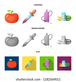 Isolated object of  and  symbol. Collection of  and  stock symbol for web.