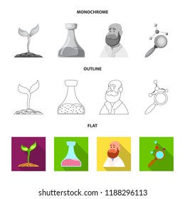Isolated object of  and  symbol. Collection of  and  stock vector illustration.