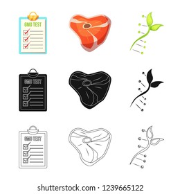 Isolated object of  and  symbol. Collection of  and  stock vector illustration.