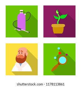 Isolated object of  and  symbol. Collection of  and  vector icon for stock.