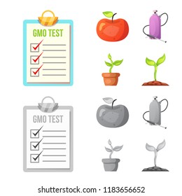 Isolated object of  and  symbol. Collection of  and  vector icon for stock.