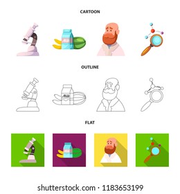 Isolated object of  and  symbol. Set of  and  stock vector illustration.