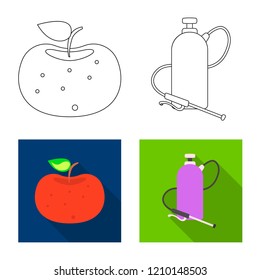 Isolated object of  and  symbol. Set of  and  stock symbol for web.