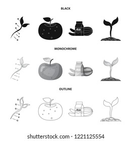 Isolated object of  and  symbol. Set of  and  stock symbol for web.
