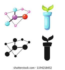 Isolated object of  and  symbol. Set of  and  vector icon for stock.