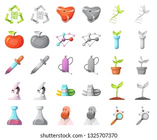 Isolated object of  and  symbol. Set of  and  vector icon for stock.