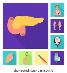Isolated object of symptom and disease icon. Collection of symptom and treatment  stock symbol for web.
