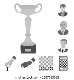 Isolated object of tactical and play sign. Collection of tactical and thin stock vector illustration.