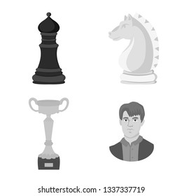 Isolated object of tactical and play symbol. Collection of tactical and thin stock vector illustration.
