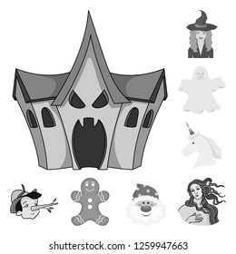 Isolated object of tale and character sign. Set of tale and cute vector icon for stock.