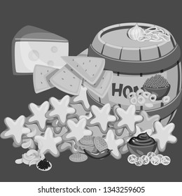 Isolated object of taste and cooking icon. Collection of taste and seasonin stock symbol for web.