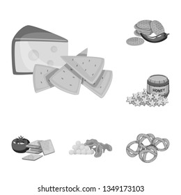 Isolated object of taste and cooking logo. Collection of taste and seasonin stock vector illustration.