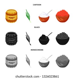 Isolated object of taste and product icon. Collection of taste and cooking stock vector illustration.