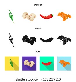 Isolated object of taste and product icon. Collection of taste and cooking stock vector illustration.