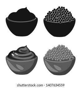 Isolated object of taste and product icon. Collection of taste and cooking vector icon for stock.