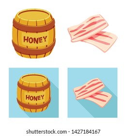 Isolated object of taste and product logo. Set of taste and cooking stock symbol for web.
