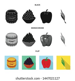 Isolated object of taste and product logo. Collection of taste and cooking stock vector illustration.