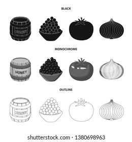 Isolated object of taste and product sign. Collection of taste and cooking stock symbol for web.