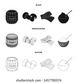 Isolated object of taste and product sign. Collection of taste and cooking stock symbol for web.