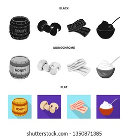 Isolated object of taste and product symbol. Collection of taste and cooking vector icon for stock.
