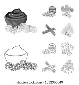 Isolated object of taste and seasonin icon. Collection of taste and organic   stock vector illustration.