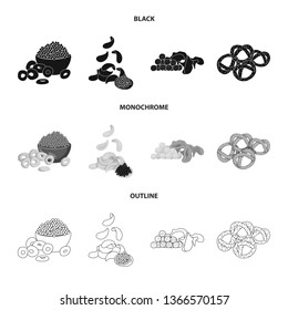 Isolated object of taste and seasonin icon. Set of taste and organic   stock vector illustration.