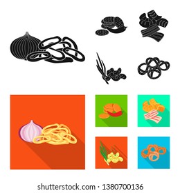 Isolated object of taste and seasonin icon. Set of taste and organic   stock symbol for web.