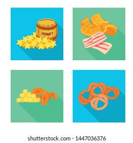 Isolated object of taste and seasonin icon. Set of taste and organic stock vector illustration.